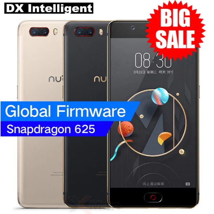Nubia M2 4 Гб + 64 Snapdragon 625 MSM8953 восьмиядерный смартфон 5 &quotFHD AMOLED 16MP 13MP двойная камера