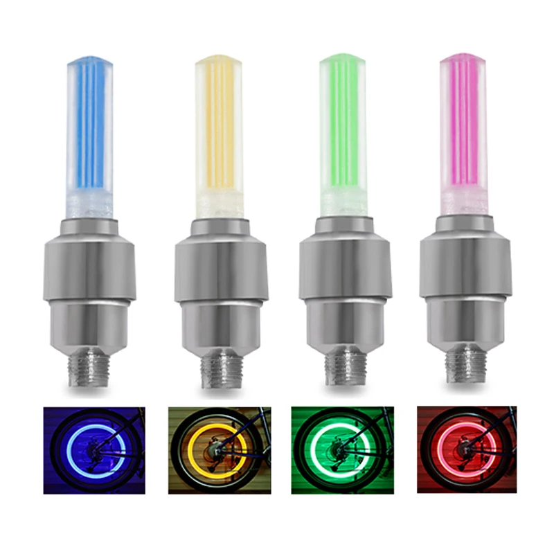 Best WasaFire Waterproof bike light with no battery mountain road bicycle lights LEDS lamp Tyre Tire Valve Cap Wheel spokes LED Light 2