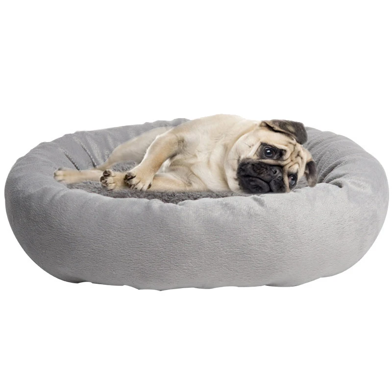 

Pet Dog Bed House Solid Color Comfortable Round Sleeping Cushion beds Egg Tart Nest For Small Medium Sized Dogs Pet Supplies