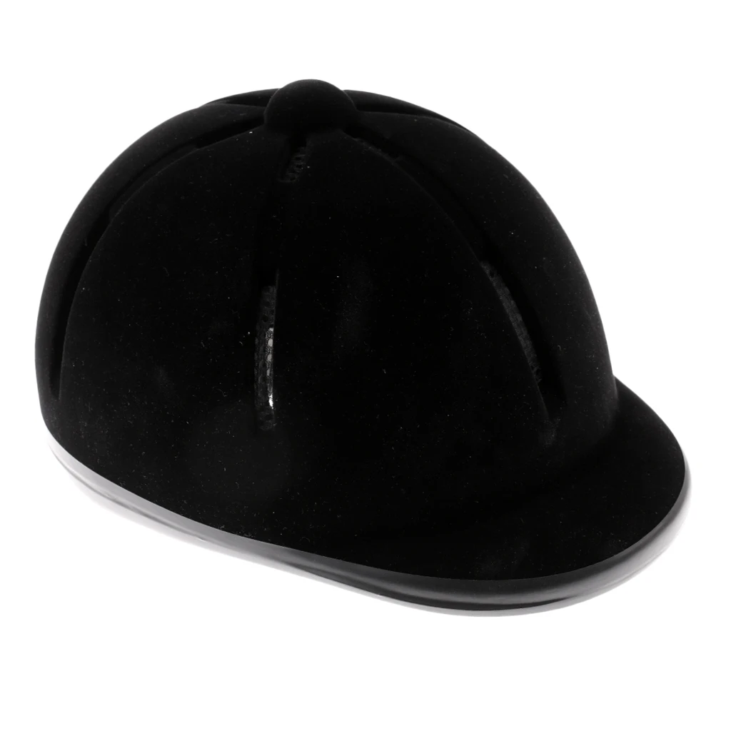 Velvet+ ABS Plasic Kids Horse Riding Helmet Velvet Equestrian Rider Safety Head Hat 48-54cm