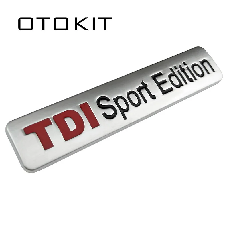 Металлическая красная TDI спортивная версия с логотипом турбо автомобиля буква