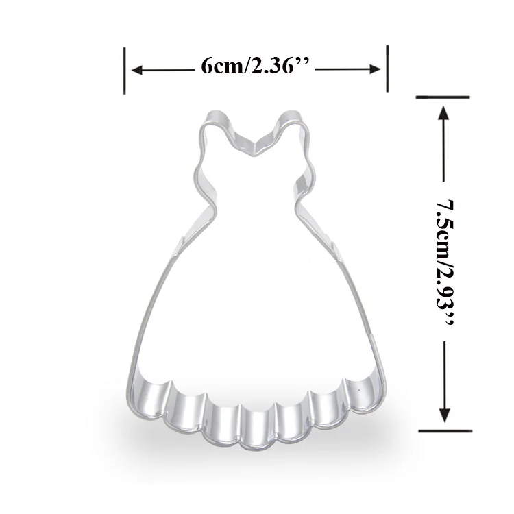 Cookie Cutter Baking Mold Cookie Mould Fondant Cutter Baking Decorating Tools Wedding Dress Metal Cookie Cutters couple Fondant Cake Decor princess Cupcake Chocolate Biscuit Mould patisserie reposteria