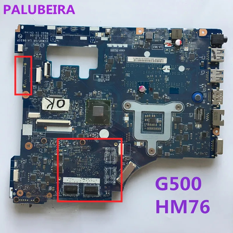 PALUBEIRA для lenovo G500 материнская плата VIWGP/GR LA-9631P с видеокартой HM76(для INTEL I3 I5 I7 cpu