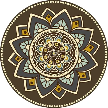 

Persian Mandala Flowers Round Carpets For Living Room Computer Chair Area Rug Children Play Floor Mat Cloakroom Rugs And Carpets