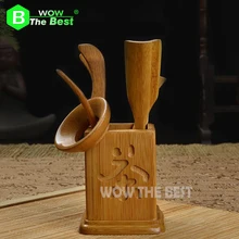 Натуральная бамбуковая чайная церемония шесть шт джентльменский чайный набор церемония Аксессуары чайная ложка