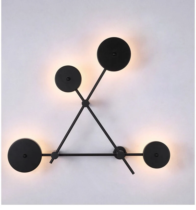 Modern Nordic Round LED Wall Lamp Bedroom Bedside Corridor Staircase Living Room Light Creative Indoor Loft Home Decor Wall Lamp (6)