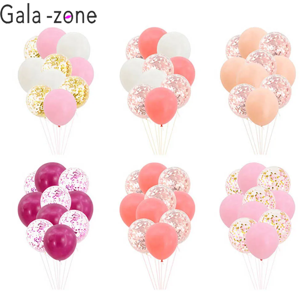 

Gala-zone 10pc Macaron Latex Balloon Happy Birthday Ballon Colorful Confetti Balloon Baby shower Favors Wedding Party Decor
