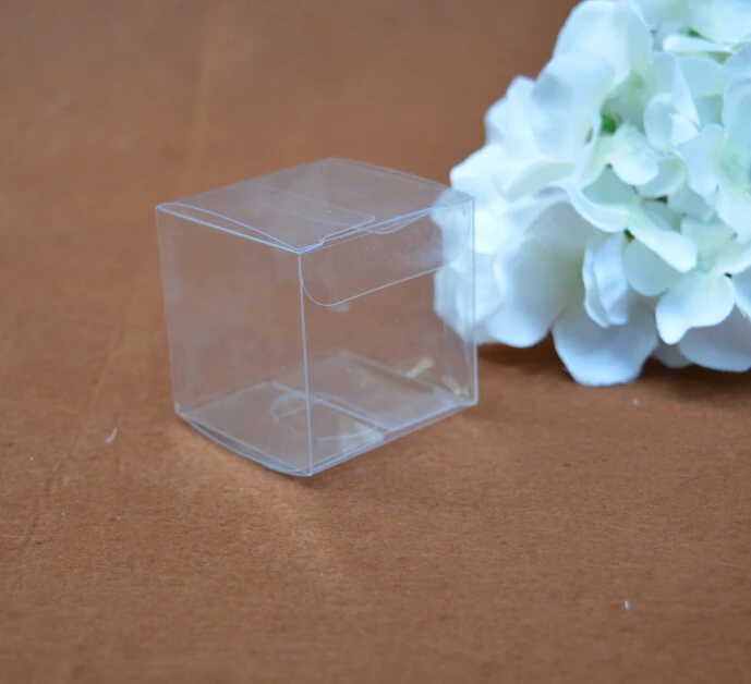 200pcs Mini Clear Boxes Small Square Sweet Candy Box Wedding Gift Packaging Gift Box for Wedding