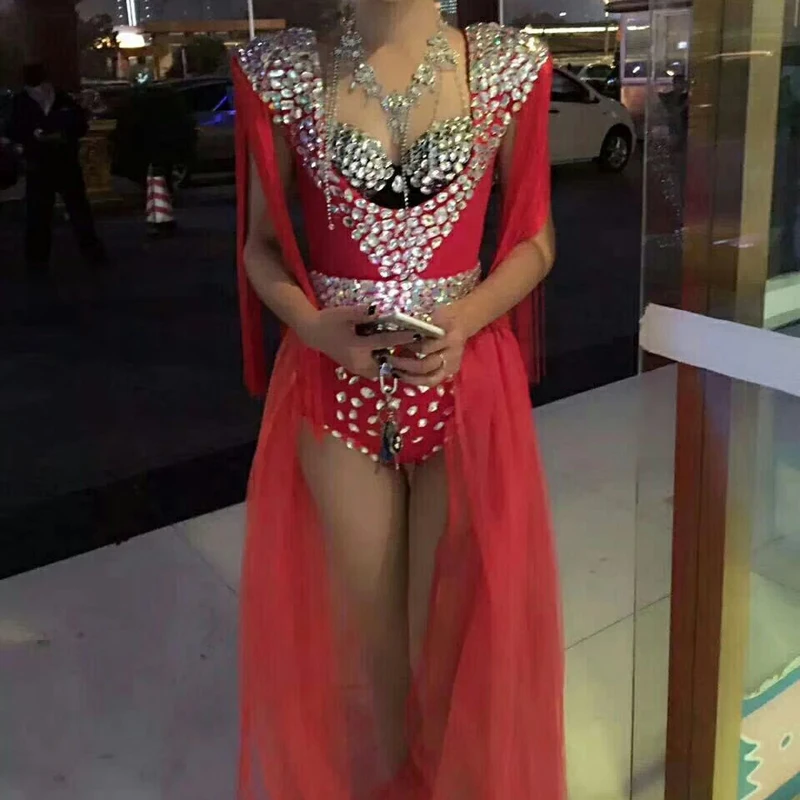 

Customize Sexy Singer DJ Stage 3 Pieces Set Clothes Club Pole Dancing Party Clothing Jazz Dance Costume Performance Wear DJ130