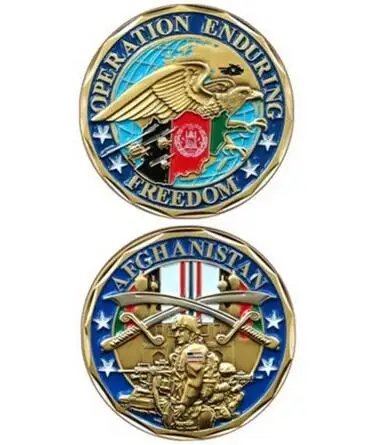 

AFGHANISTAN-Operation Enduring Freedom Challenge Coin, Gold plated commemorate coins, Sample order, New style, DHL free shipping