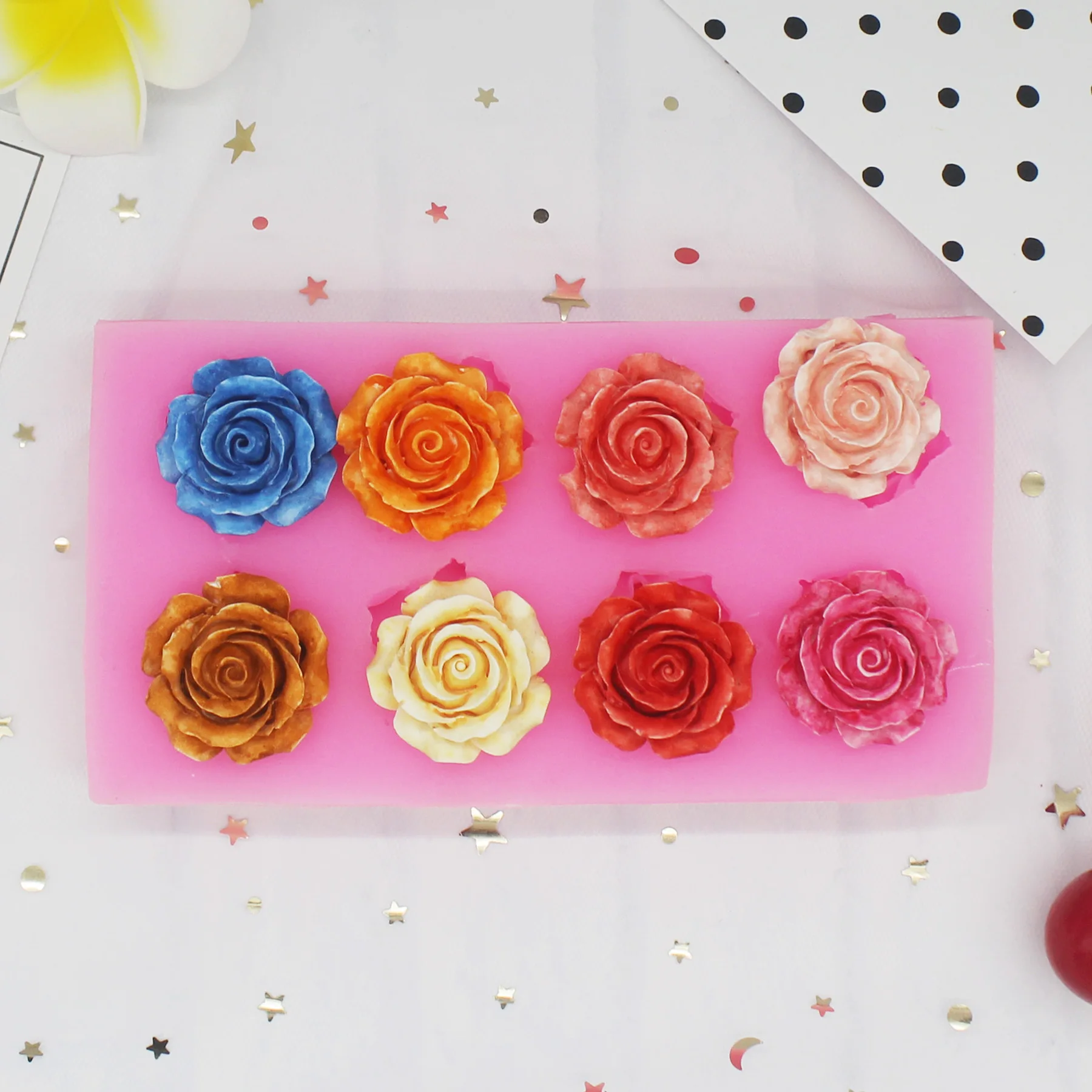 3D flower Chocolate Mold aromatherapy gypsum craft decorative wax mould DIY Silicone Soap Molds