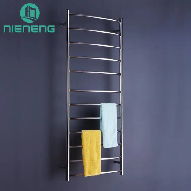 US 575 0 Nieneng Electric Towel Holder Heating Towel Racks Bathroom Appliance Luxury Brand 304 Stainless Steel Heated Towel Rail ICD60603 In Towel