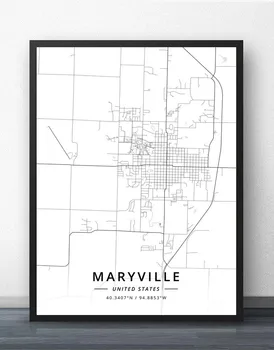 

Maryville St Louis MO Missouri USA United States of America Map Poster