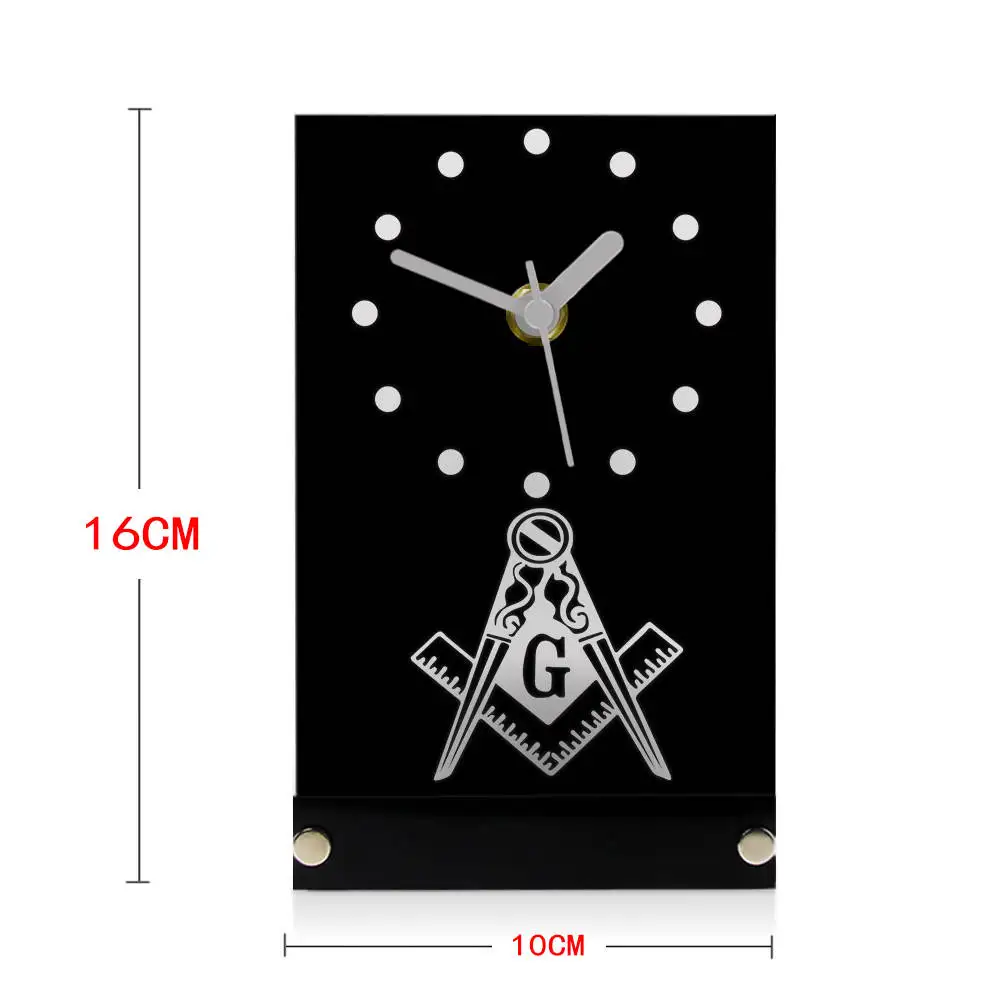 Масонский масон, вольный каменщик электронные настольные часы масонские знаки квадратные и компас масонский логотип настольные часы с светодиодный подсветкой