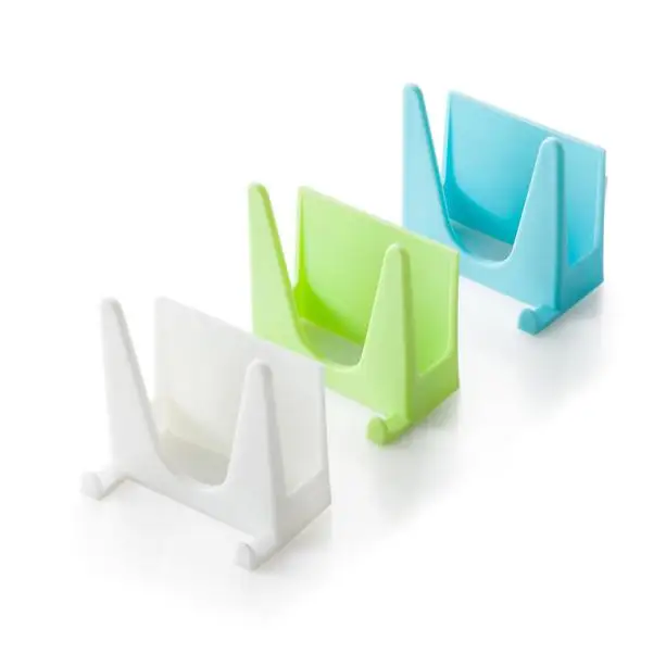 

Plastic Kitchen Pot Pan Cover Shell Cover Sucker Tool Bracket Storage Rack Y