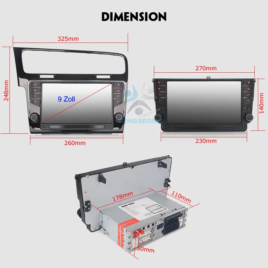 Excellent 8" 2 din Car Multimedia Player GPS Stereo Player Auto Radio DAB+ MP3 Player Bluetooth for Volkswagen VW Golf 7 2013 onwards 16