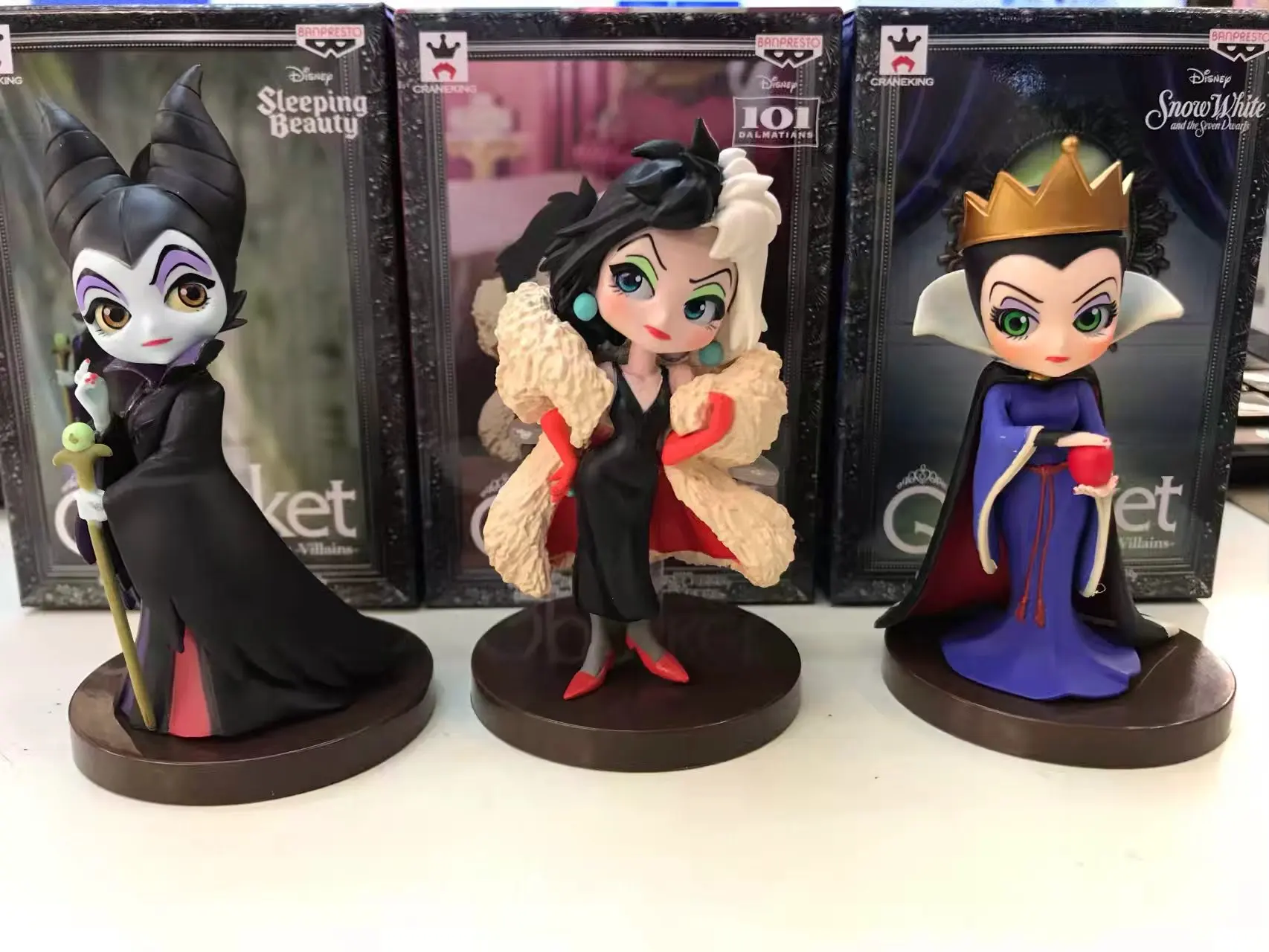3 шт. Cruella de V Kawaii Q Vesion кукла экшн фигурка малефисент игрушка подарок новые высокие