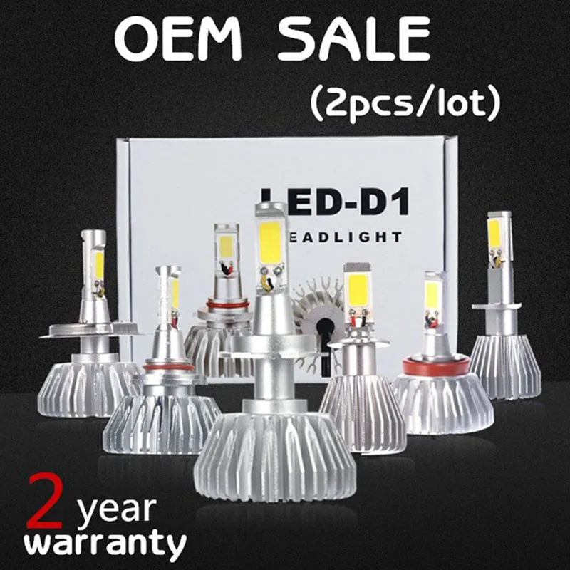 

2pcs H7 LED Bulb Car Headlight Lamp H11 H1 H3 H4 H8 9005 9006 9005 Hi-Lo Beam 60W 4000LM Auto Headlamp LEDs Car Headlight Bulb