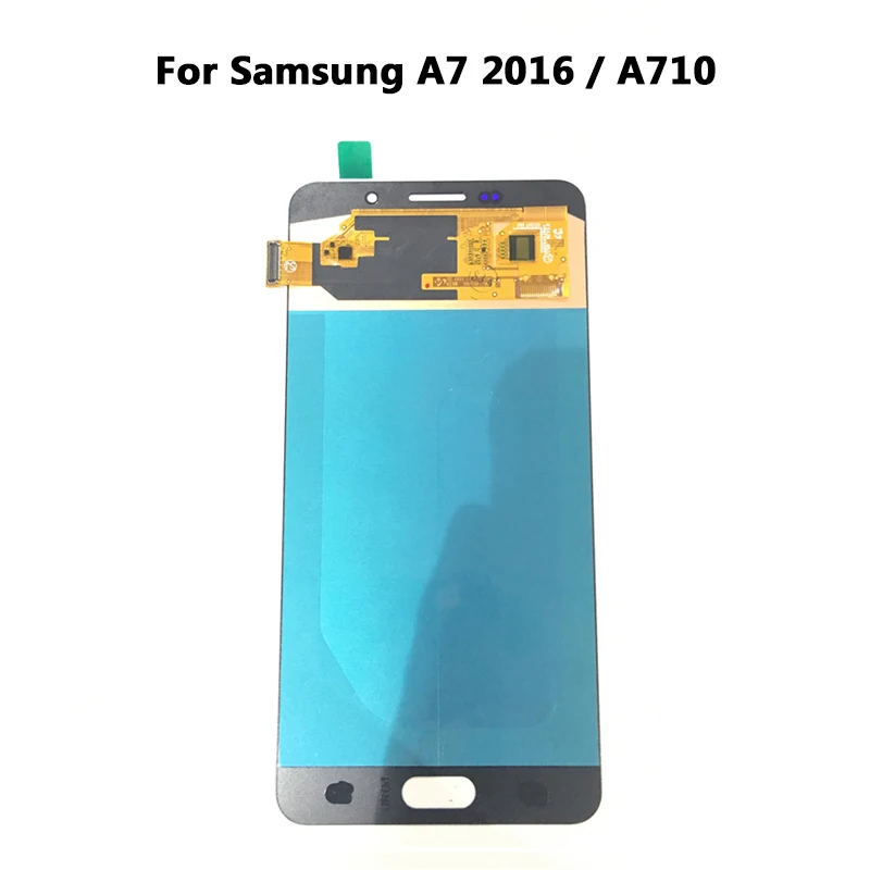 

New Super AMOLED LCD A7 2016 A710 A7100 A710F A710M Display 100% Tested Working Touch Screen Assembly For Samsung Galaxy A710