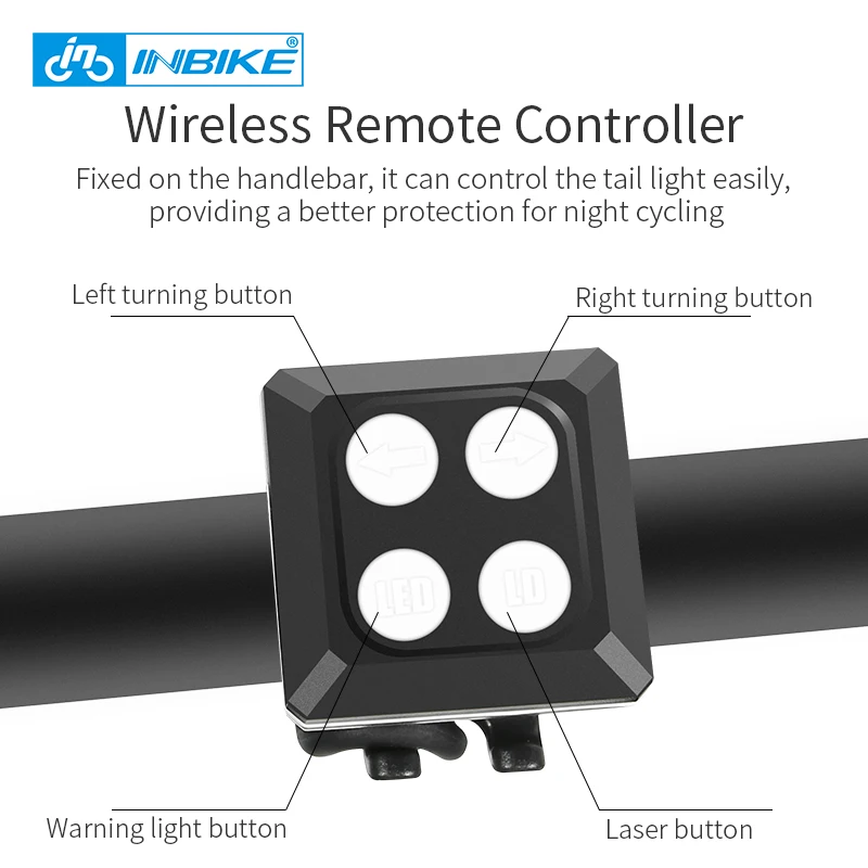 Беспроводной умный велосипедный светильник с дистанционным управлением, водонепроницаемый задний светильник, крепление на сиденье велосипеда, светодиодный Предупреждение ющий задний светильник, поворотная сигнальная лампа