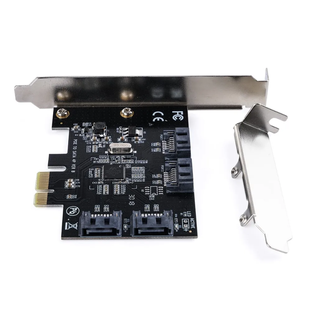 Orico 4 Порты и разъёмы Sata 3,0 Pci-E для Usb3.0 ЭКСПРЕСС карты расширения Usb 3,0 6 gb S Скорость адаптер PCIe Marvell 9215 чип для рабочего стола Co