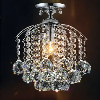

2019 New arrived led crystal chandelier / Modern circular dining-room crystal ceiling lamp corridor lamp lanterns W28CM H28CM