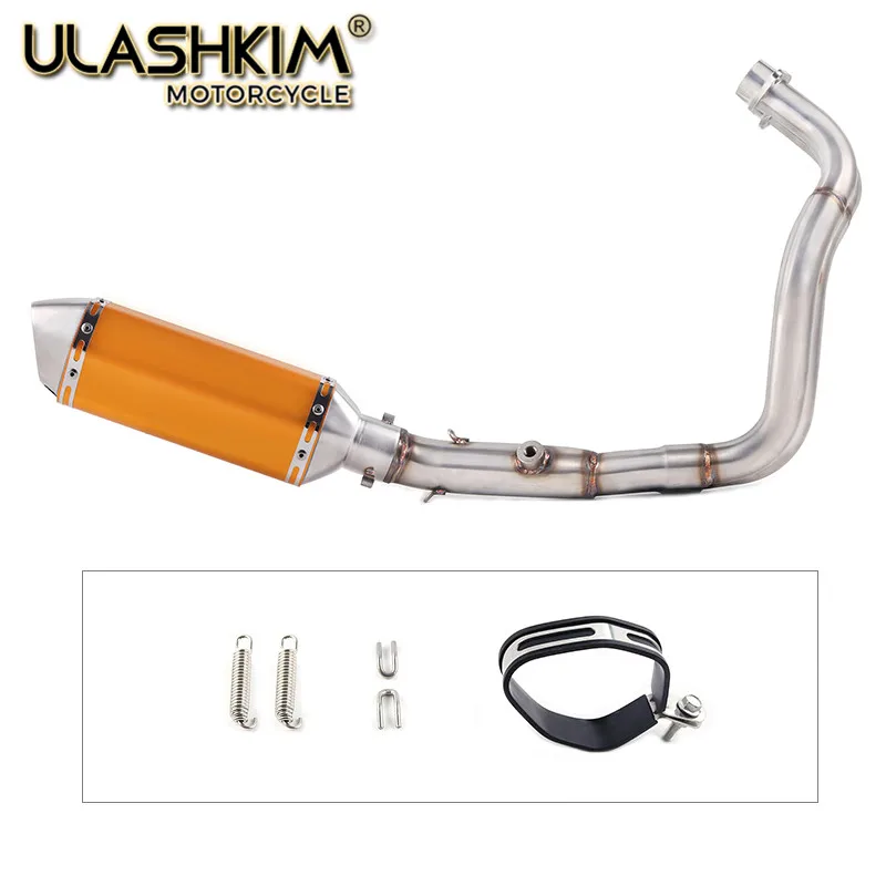 

MT07 Motorcycle Exhaust Full System Modified Front Middle Link Pipe Moto Laser Muffler Slip On For Yamaha FZ-07 MT-07 2013-2017