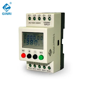 

Voltage Protection Device Over voltage/Under Voltage/Phase Sequence/Phase Loss Reconnect Monitor Relay With Voltmeter Screen