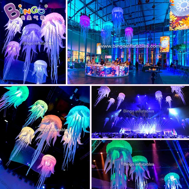 2.5M/8.2ft inflatable decorating jellyfish balloon/ led inflatable ...