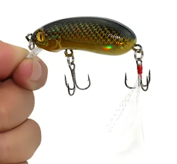 

50PCS/lot 6cm 3D Fishing Eyes Artificial Crankbait Hard Fishing Lure With Strong Treble Hook Pesca Hard Bait Fishing Tackle