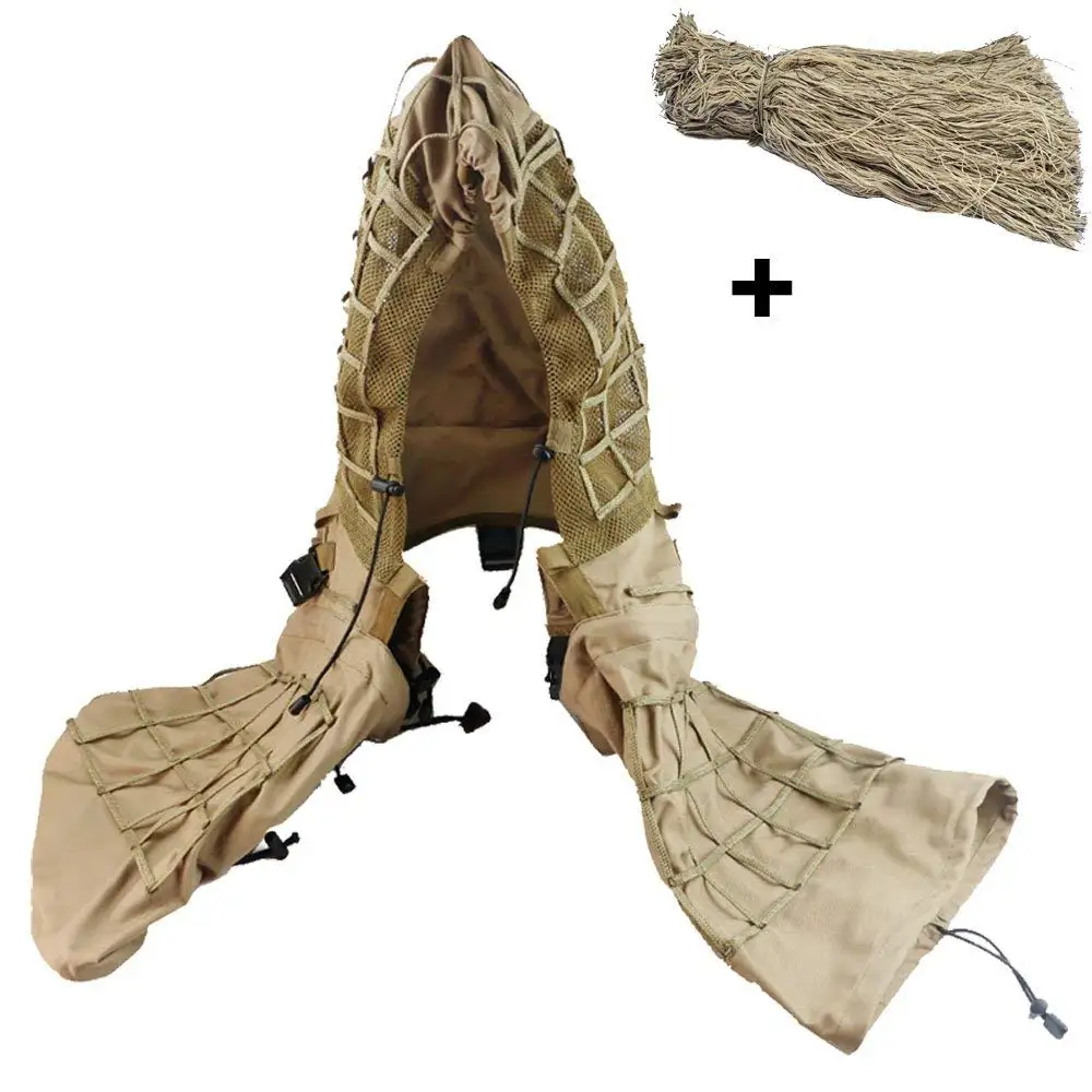 Снайперский костюм Ghillie основа для макияжа + 1 сумка Thread создания собственного