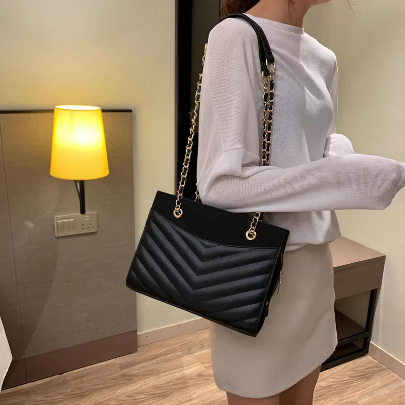 

Luxury Chain Strap Shoulder Bags Quality Female Crossbody Bag 2019 New Multi-functiona Ladies Bag Simple High-grade Handbag