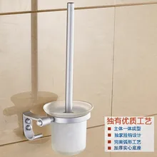 Livraison gratuite En Aluminium brosse de toilette et salle de bains wc porte-balais par chrome plaqué salle de bains bol brosse