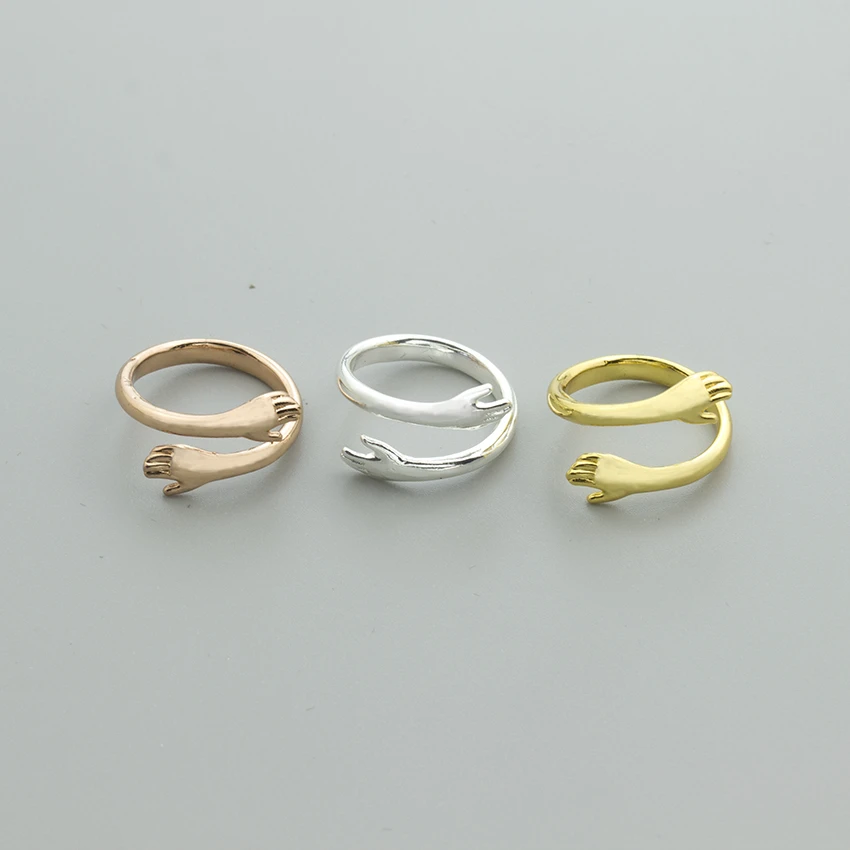 Anillo de amistad con forma de mano para hombre y mujer, joyería de amor, anillo regalo|Anillos| - AliExpress