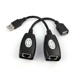 Новый USB расширитель адаптер по одной RJ45 Ethernet CAT5E 6 кабеля до 150ft * 95