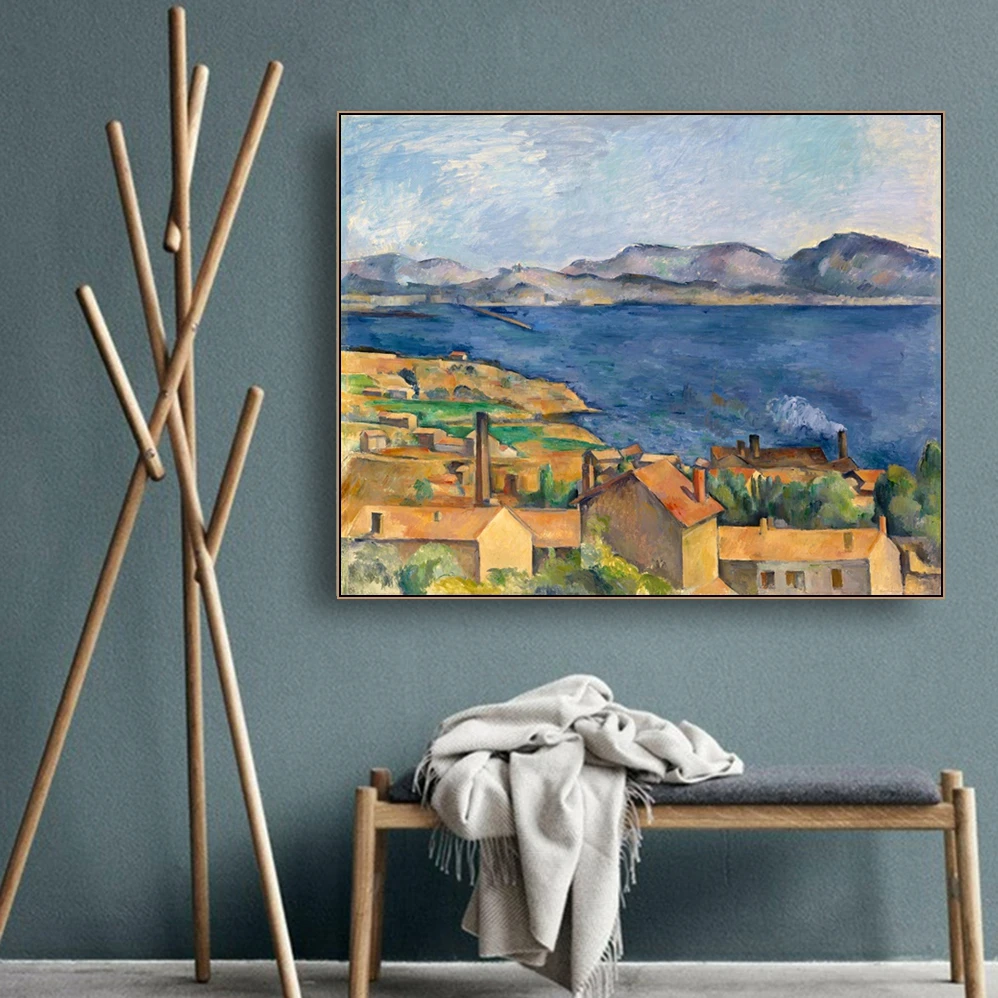 

Estek Bay from Marseilles Cezanne Wall Art Poster Print Canvas Painting Calligraphy Decor Picture for Living Room Home Decor