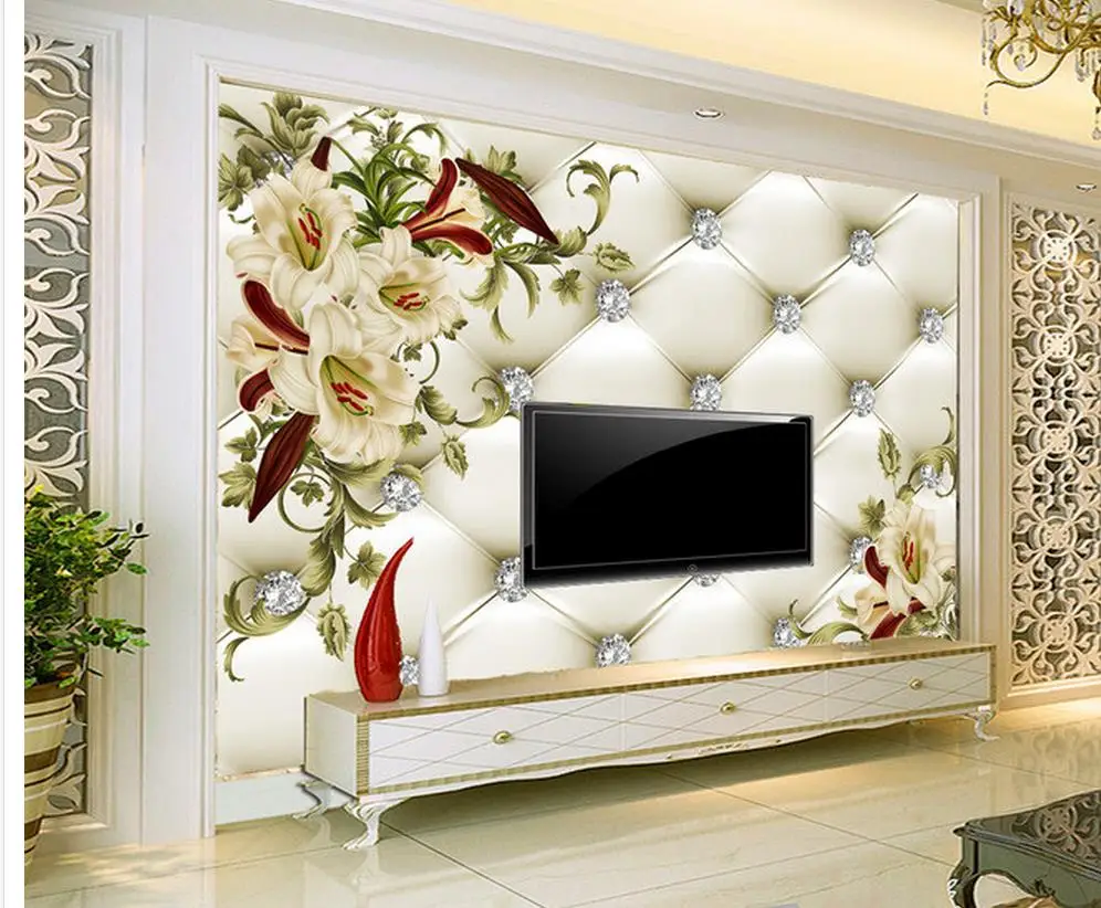 European style flower background wallpaper living style wallpaper Home