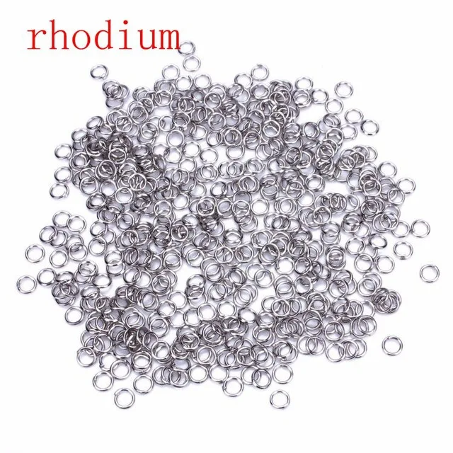 200 шт./лот 3/4/5/6/7/8/10 мм открытые кольца прыжок металлический Разделение кольцо для самостоятельного изготовления ювелирных украшений своими руками, кольцо из сплава - Цвет: rhodium
