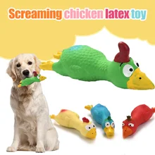 2 шт. кричащий цыпленок латексная игрушка вокальный мультфильм животное кусание сопротивление дружественные для зубов-моляров игрушка YU-Home