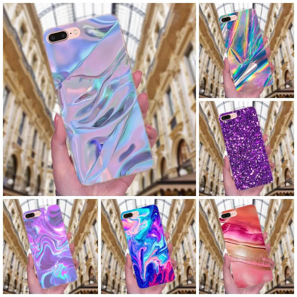 Чехол из ТПУ с рисунком цвета розового и аквамаринового мрамора для Galaxy J1 J2 J3 J330 J4