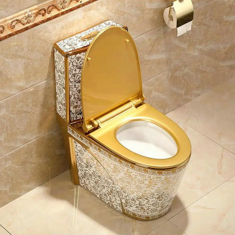 Цельный унитаз Циклон промывание s-ловушка напольный роскошный вилла сиденье для унитаза мойка в туалет вниз Туалет