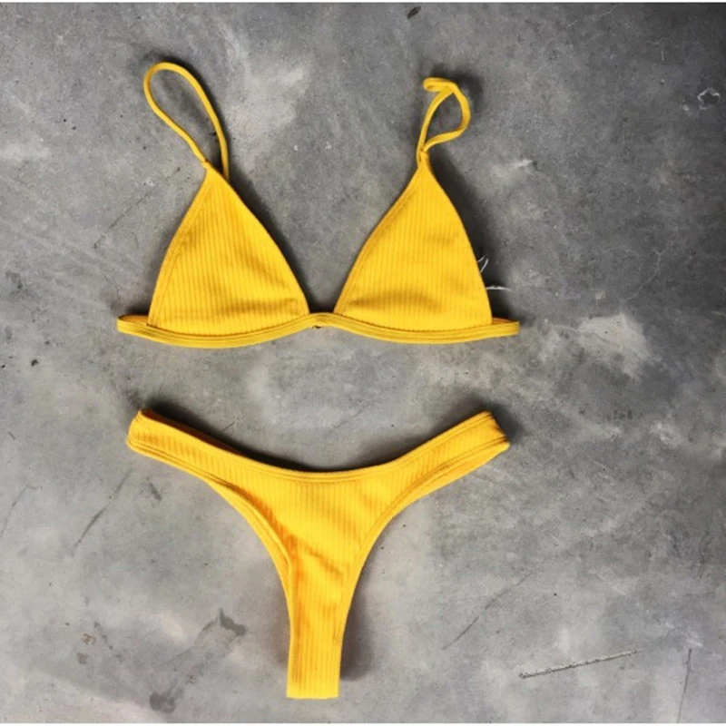 Urifens Biquinis Feminino 2019 бандажные однотонные купальники пляжные женские летние Mujer