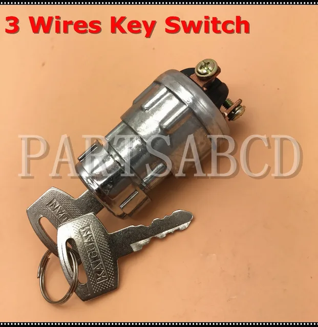 3 Wires 50CC 90CC 110CC 125CC ATV QUAD GO KART Ignition Key Switch 3