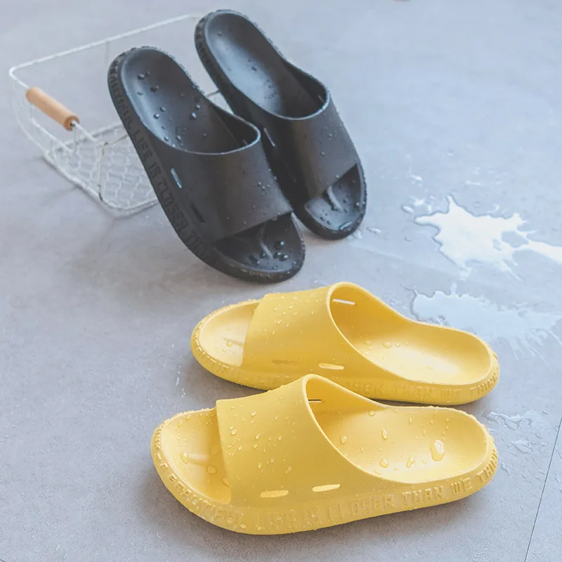 Женские домашние тапочки мягкие EVA пляжные сланцы Летняя обувь женские и мужские домашние Тапочки для ванной нескользящие уличные сандалии для влюбленных SH052801