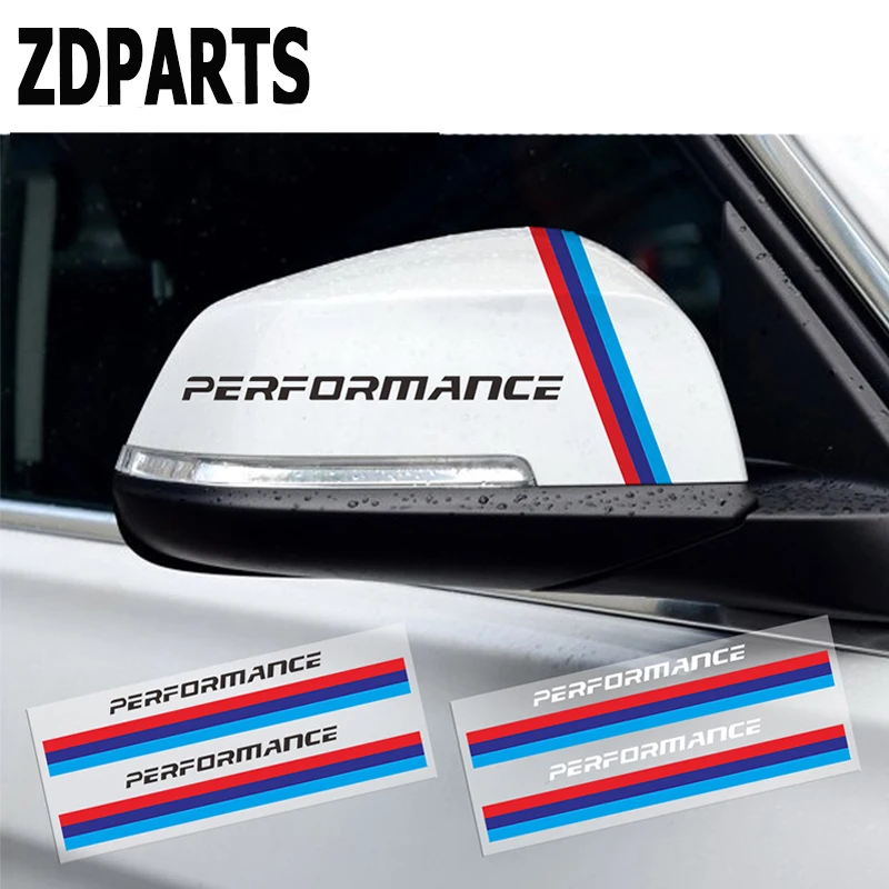

ZDPARTS 2PC Car Styling Rearview Mirror Sticker For BMW E46 E39 E90 E60 F30 F10 E34 X5 E53 E30 F20 E92 E87 M3 M4 M5 X5 X6 M logo
