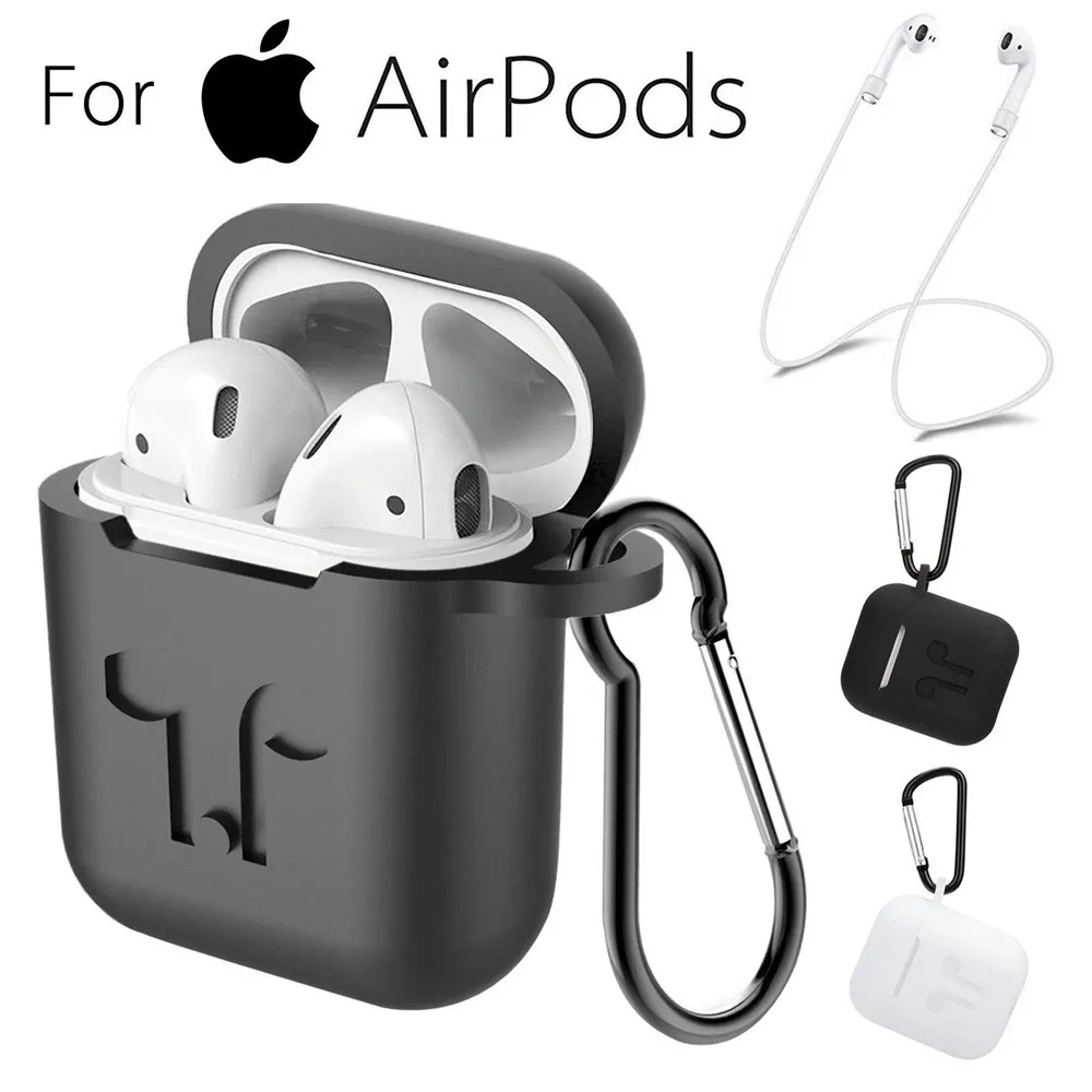 Silicone Cover Apple AirPods Strap Silicone Storage Boxes Case Cover Protective Charging Storage Boxes A30710