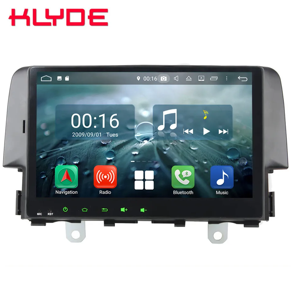 Discount 10.1" IPS Octa Core 4G Android 8.1 4GB RAM 64GB ROM RDS BT Car DVD Multimedia Player Stereo Autoradio For Honda Civic 2016 2017 0