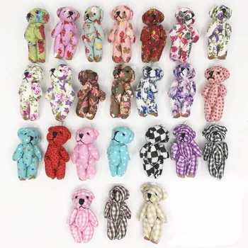 

20pcs 4.5cm(1.8") plush toy teddy bear cartoon cloth dolls fabric join bears creative DIY handmade jewelry accessories