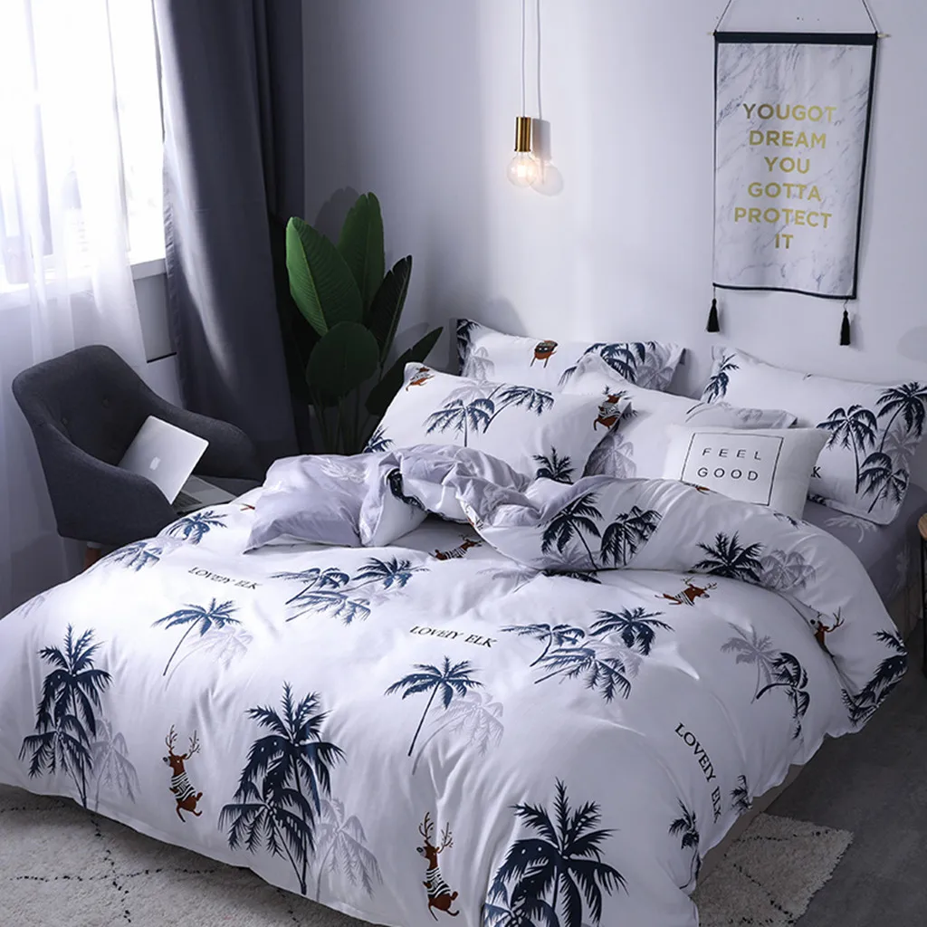 

Four Piece Bedding Tribute Cotton Pillowcase Creative Pattern Full Size Bedding Fabric Polyester Fiber Quilt Cover Pillowcase