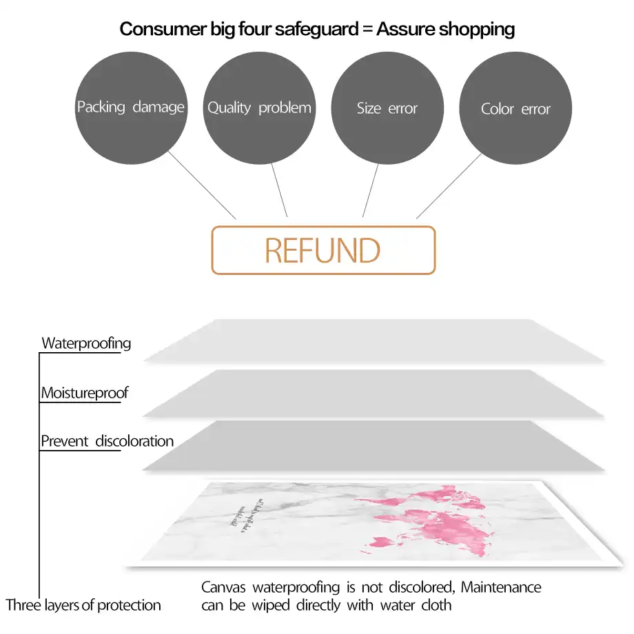 Colorfulboy World Map Quotes Watercolor Wall Art Canvas Painting Nordic Posters And Prints Canvas Pictures For Living Room Decor